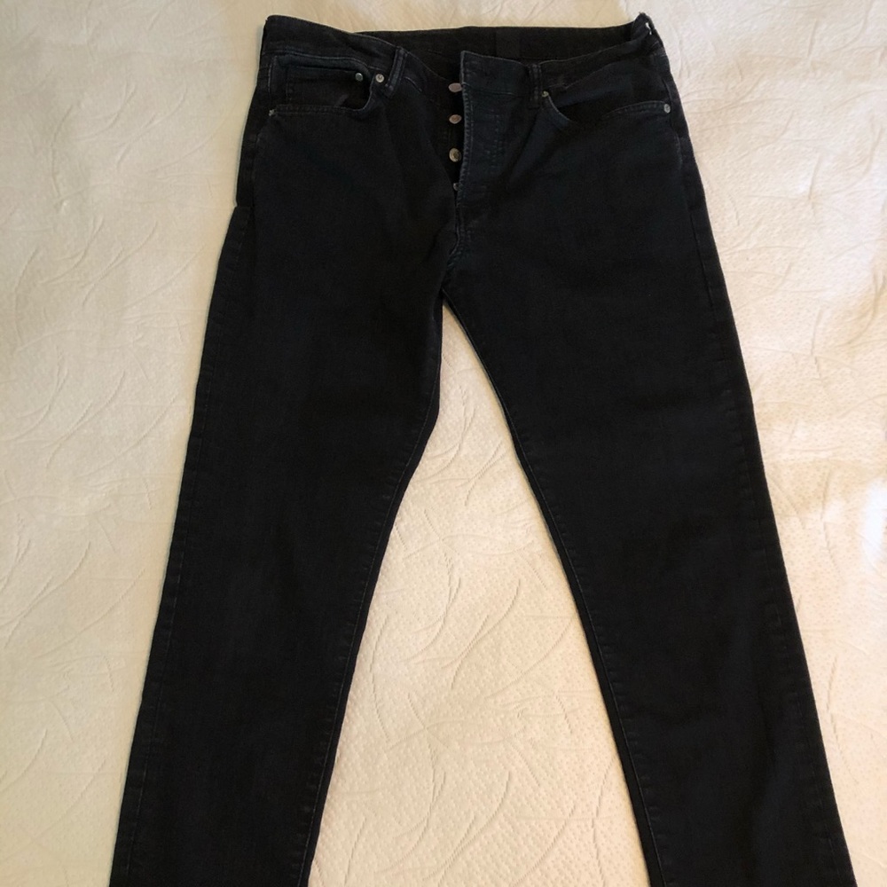 H&M Skinny Buttonfly Stretch Jeans Black